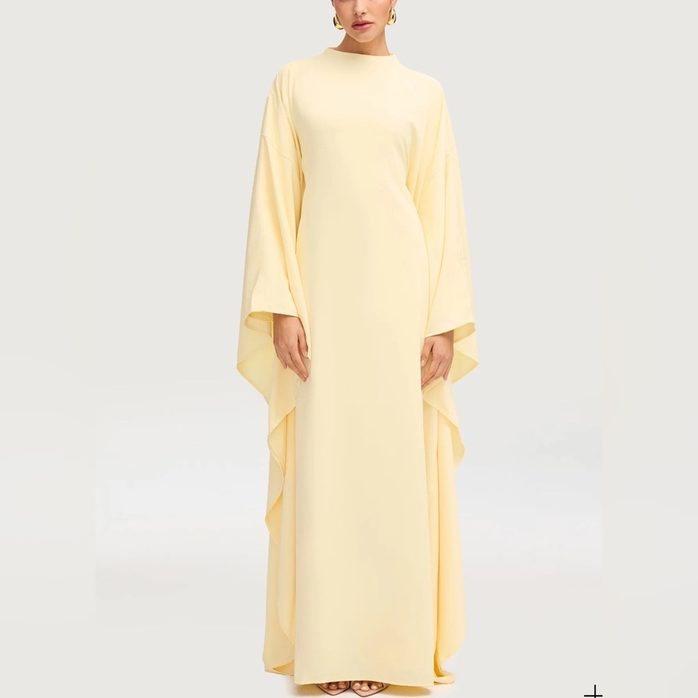 Elegant Maxi Butter Yellow Dress